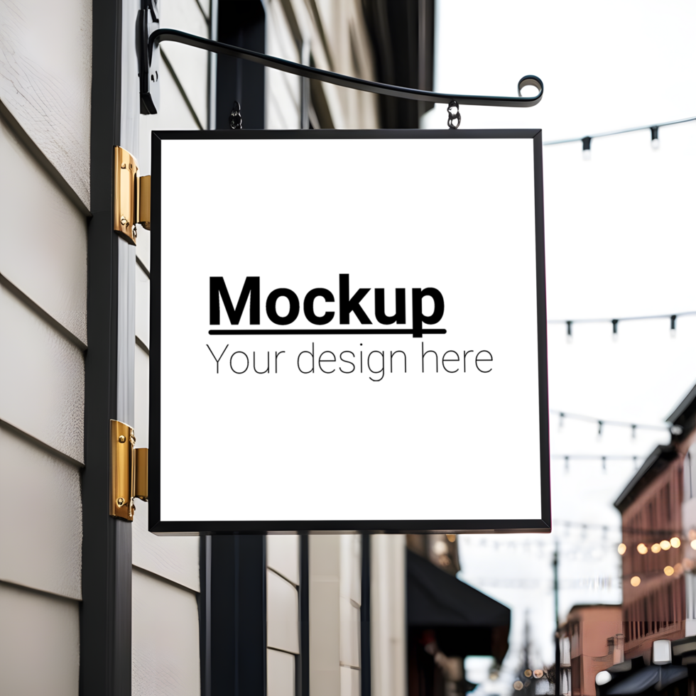 Mockup sign on a building wall psd
