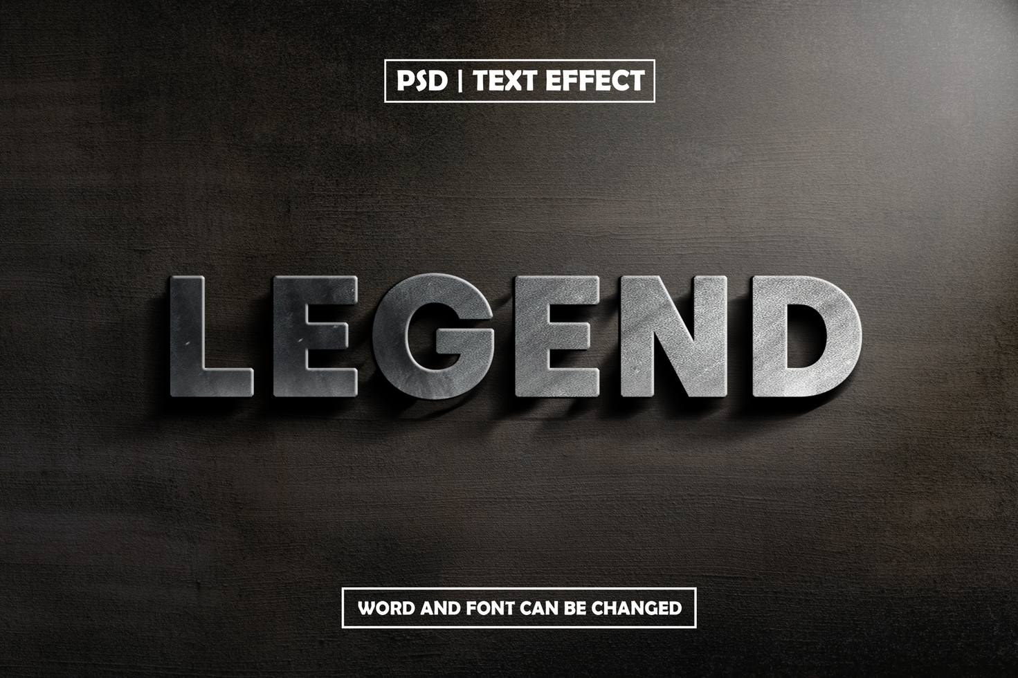 Legend 3D Editable Text Effect psd