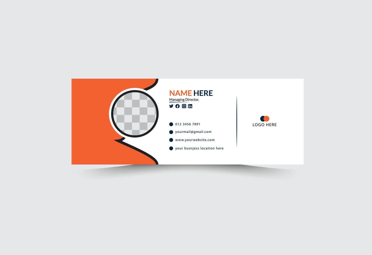 Corporate Email Signature Design Template vector