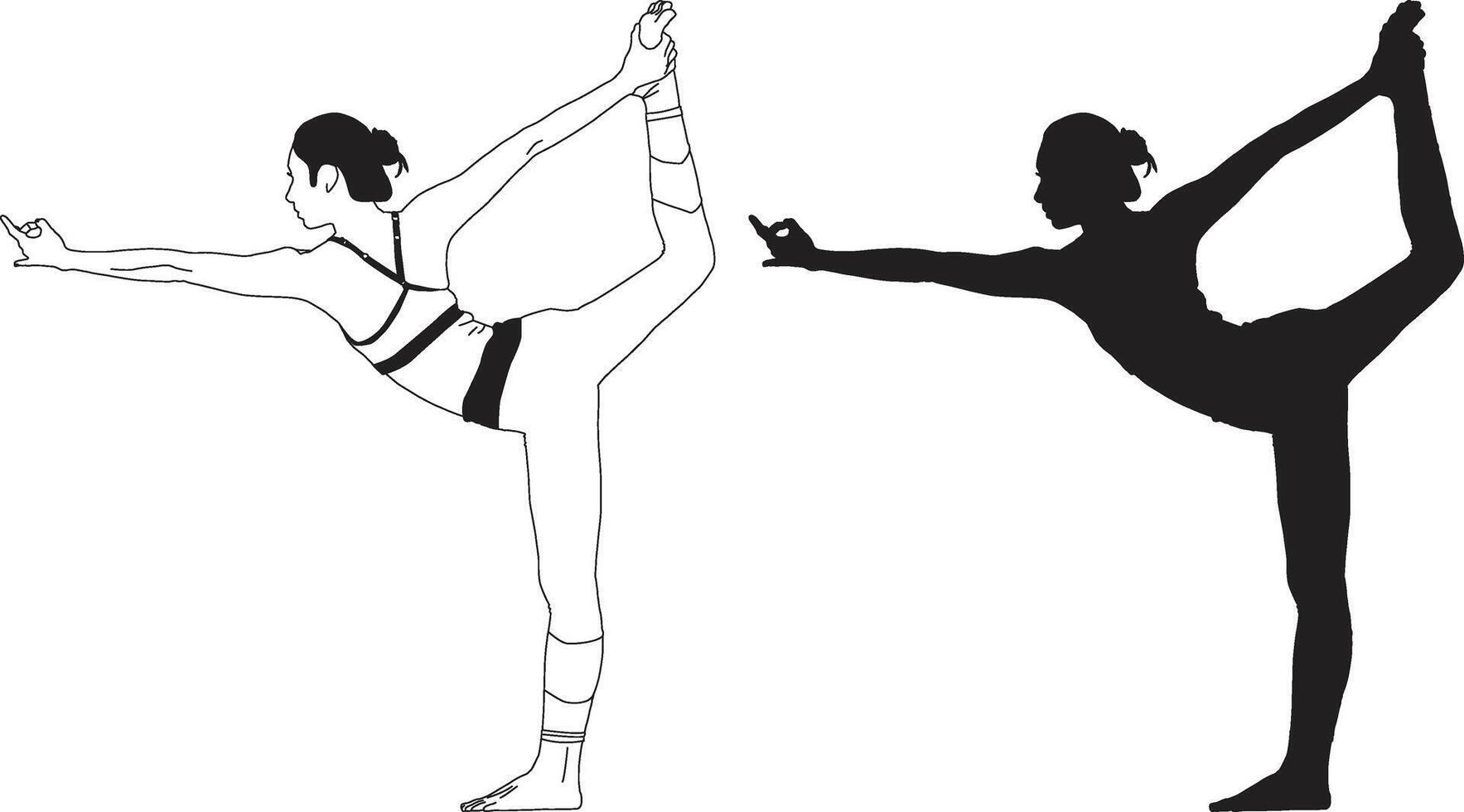 Ballet dancers silhouette vector