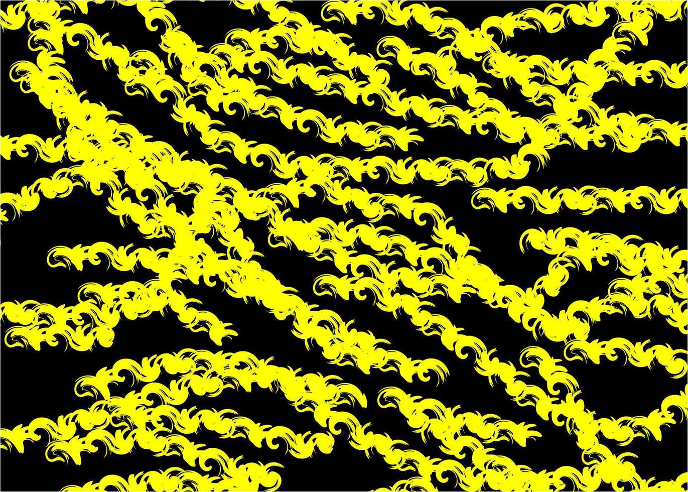 Abstract background with yellow brush strokes and black base color vector