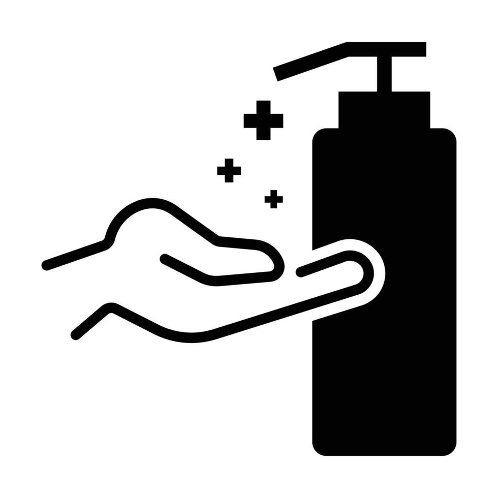 sanitizer icon and Hand hygiene vector