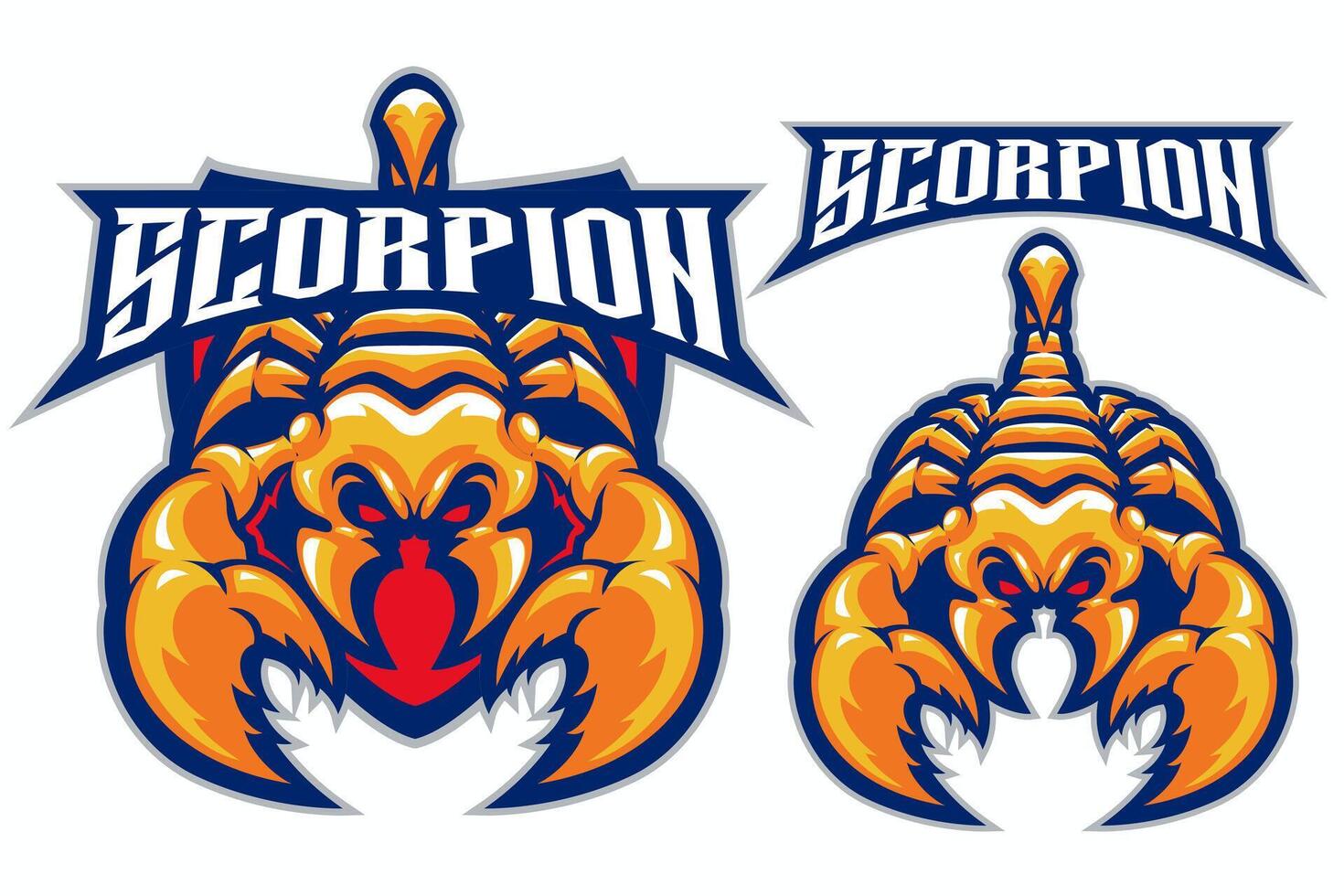 Scorpion Mascot Logo for Sport and Esport isolated vector