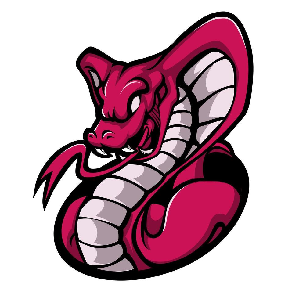 cobra snake poison mascot logo vector