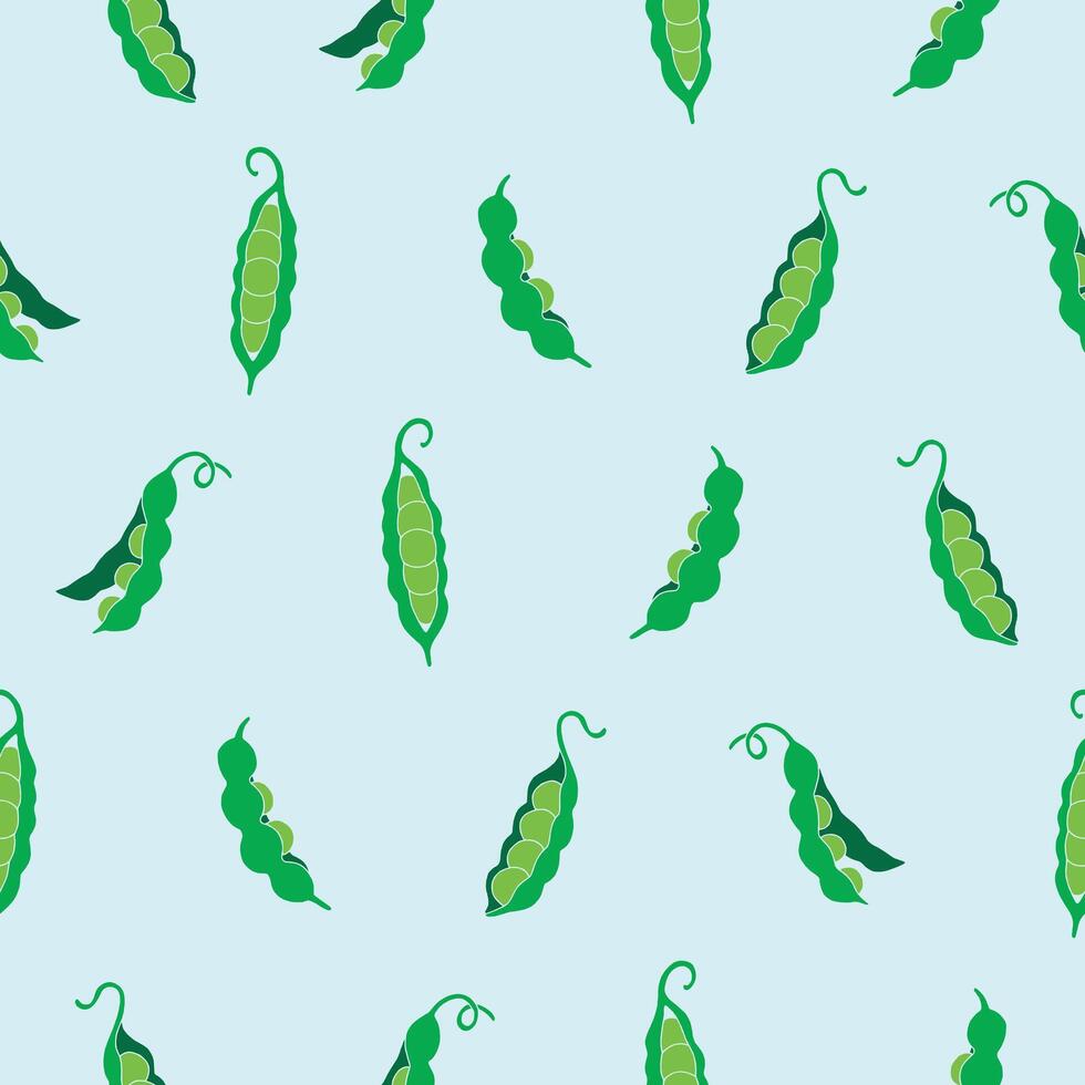 Collection of Peas Seamless Pattern illustration Design vector