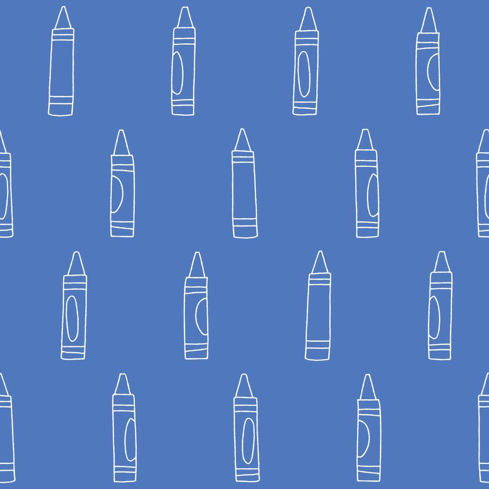 Outline Collection of Crayon Seamless Pattern illustration for Print, Wallpaper, Decoration. vector