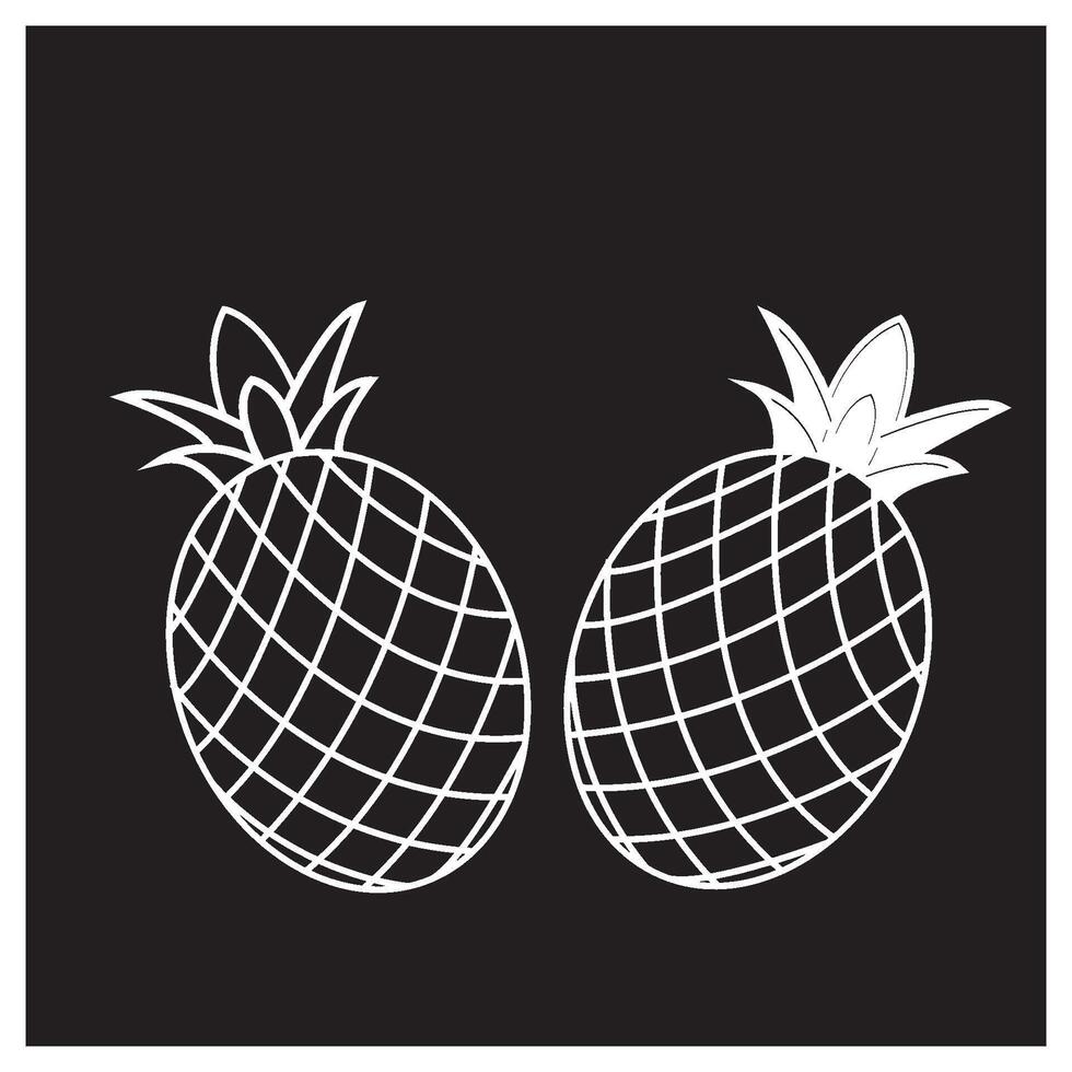 pineapple icon design vector