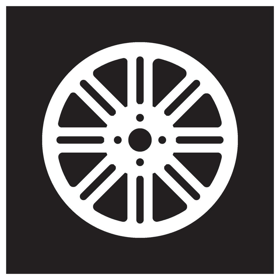 simple logo of car rim vector