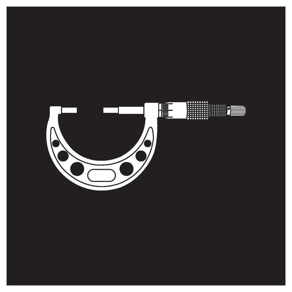 micrometer measuring instrument design template vector