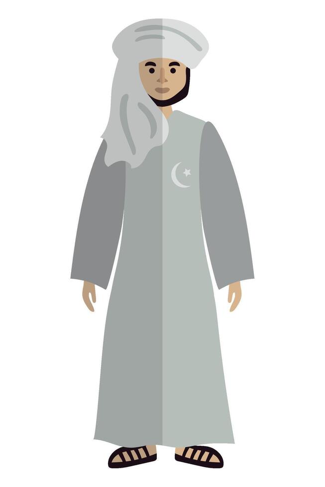 An illustration of a man in traditional clothing vector