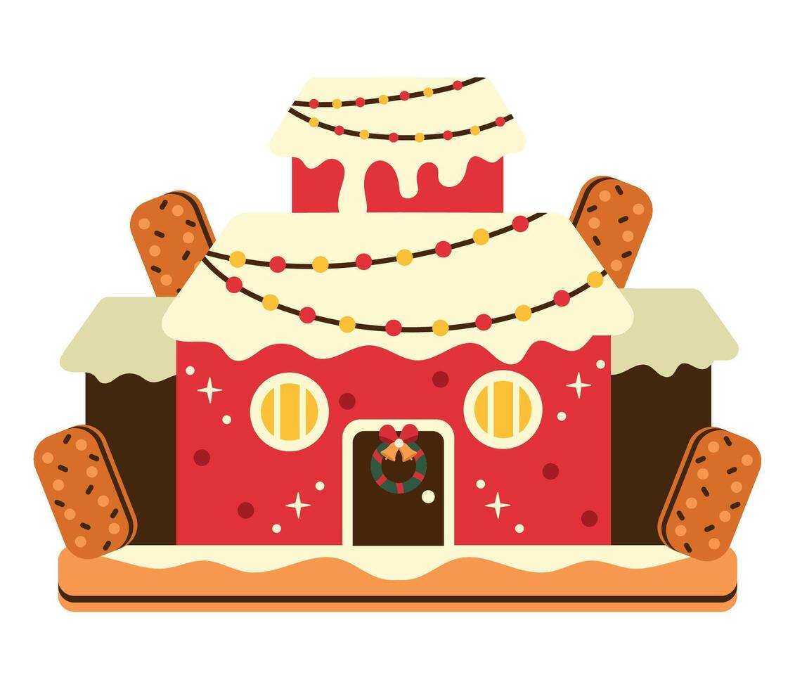 Christmas gingerbread house vector