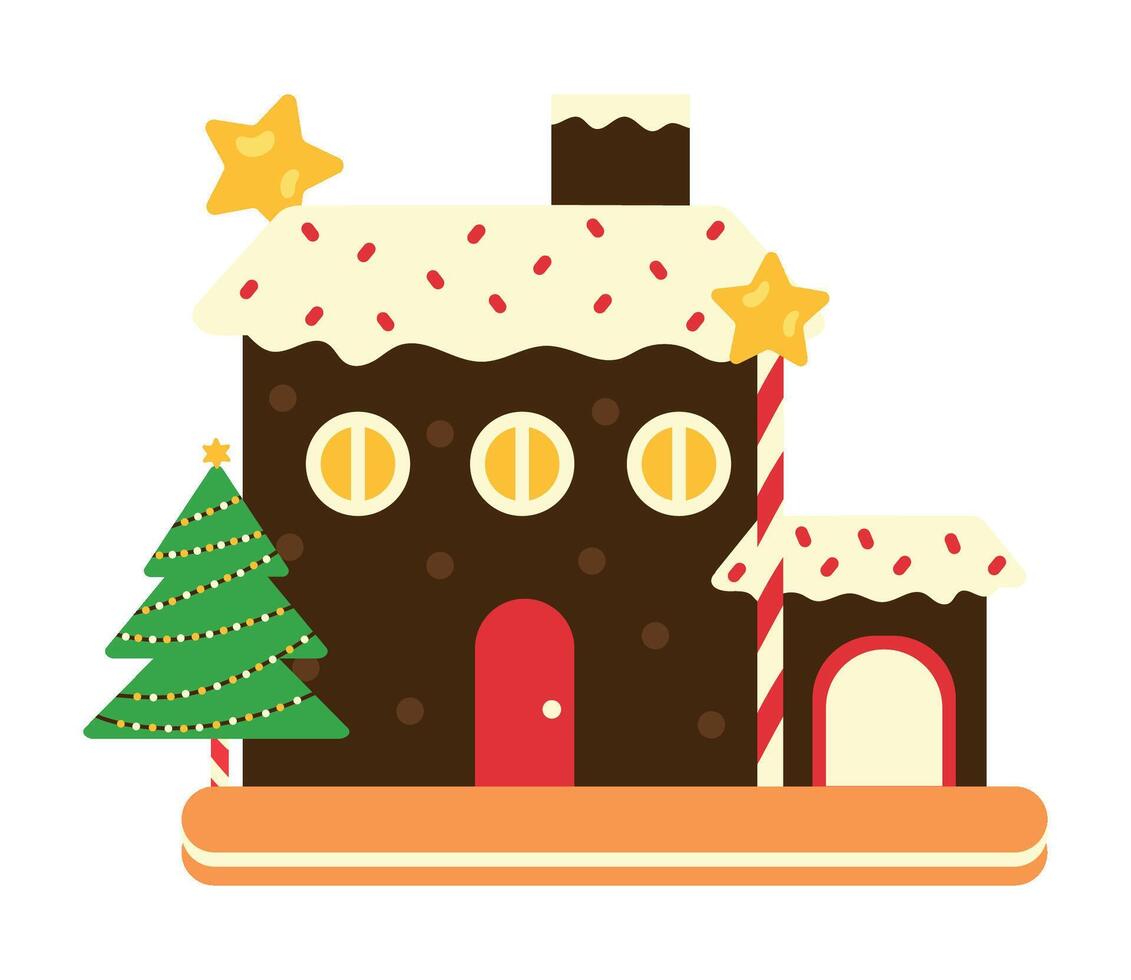 Christmas gingerbread house vector