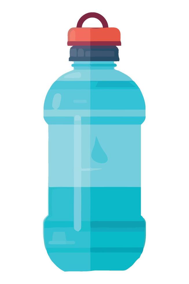 Water bottle with lid vector