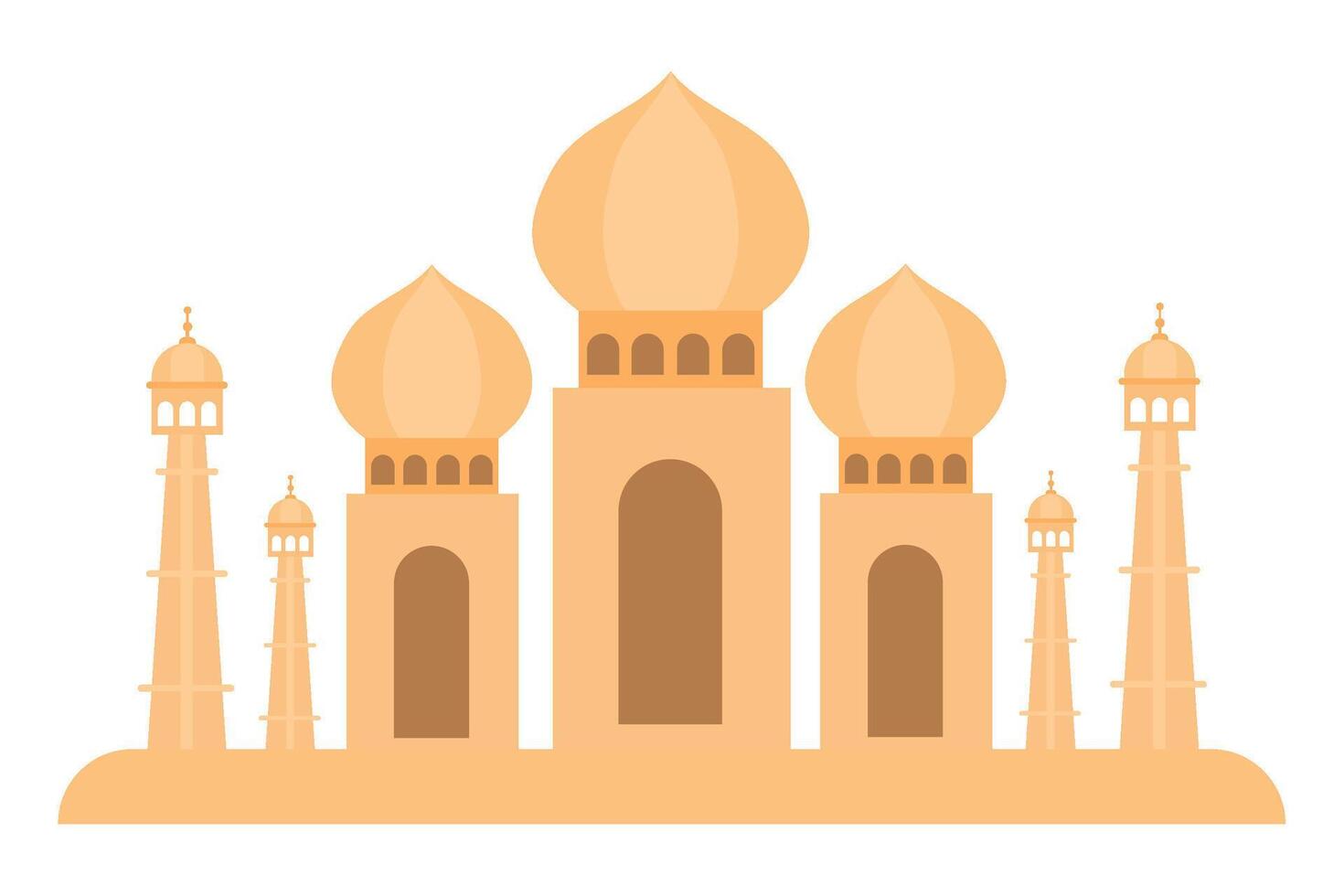 Islamic architecture icon vector