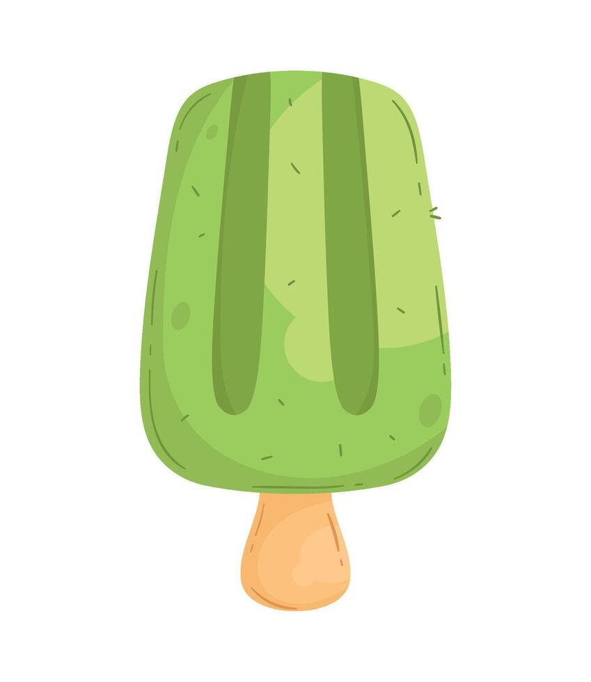 Ice cream popsicle illustration on white background vector