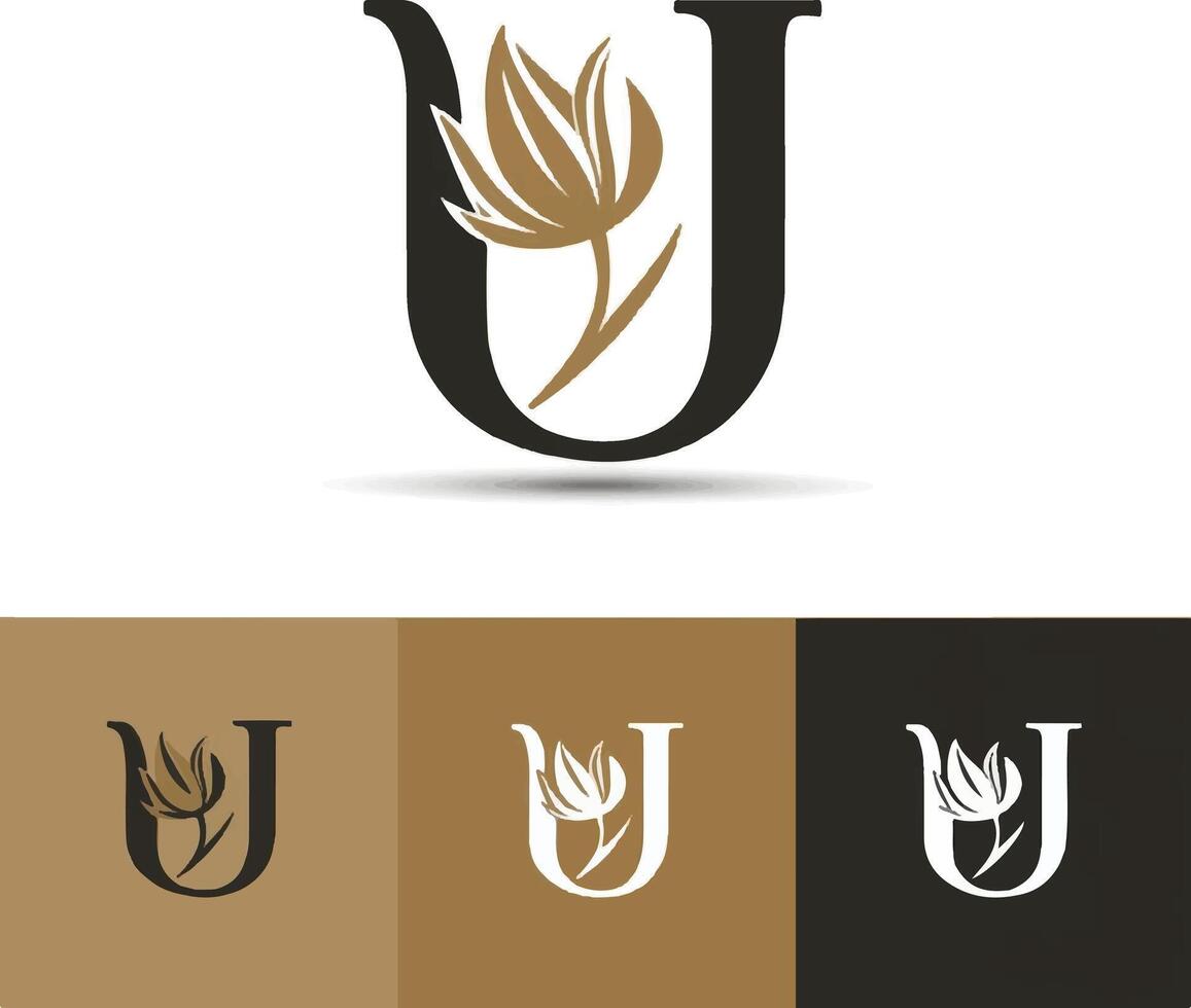 logo design featuring the letters U vector