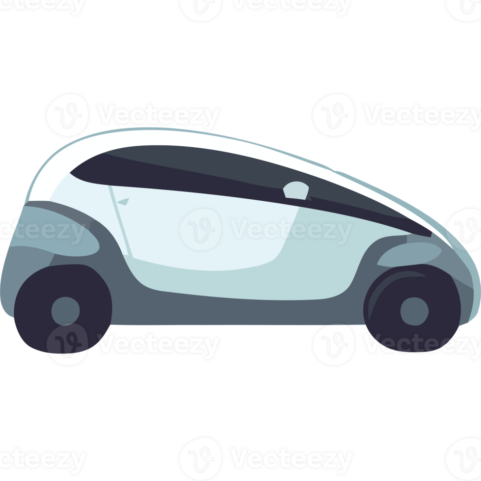 A small electric car on a black background png