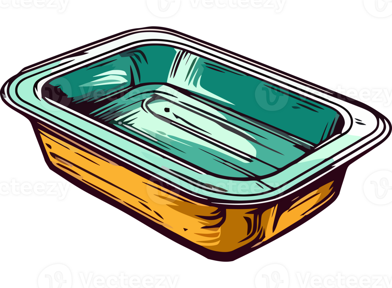 A plastic container with a lid on a black background png