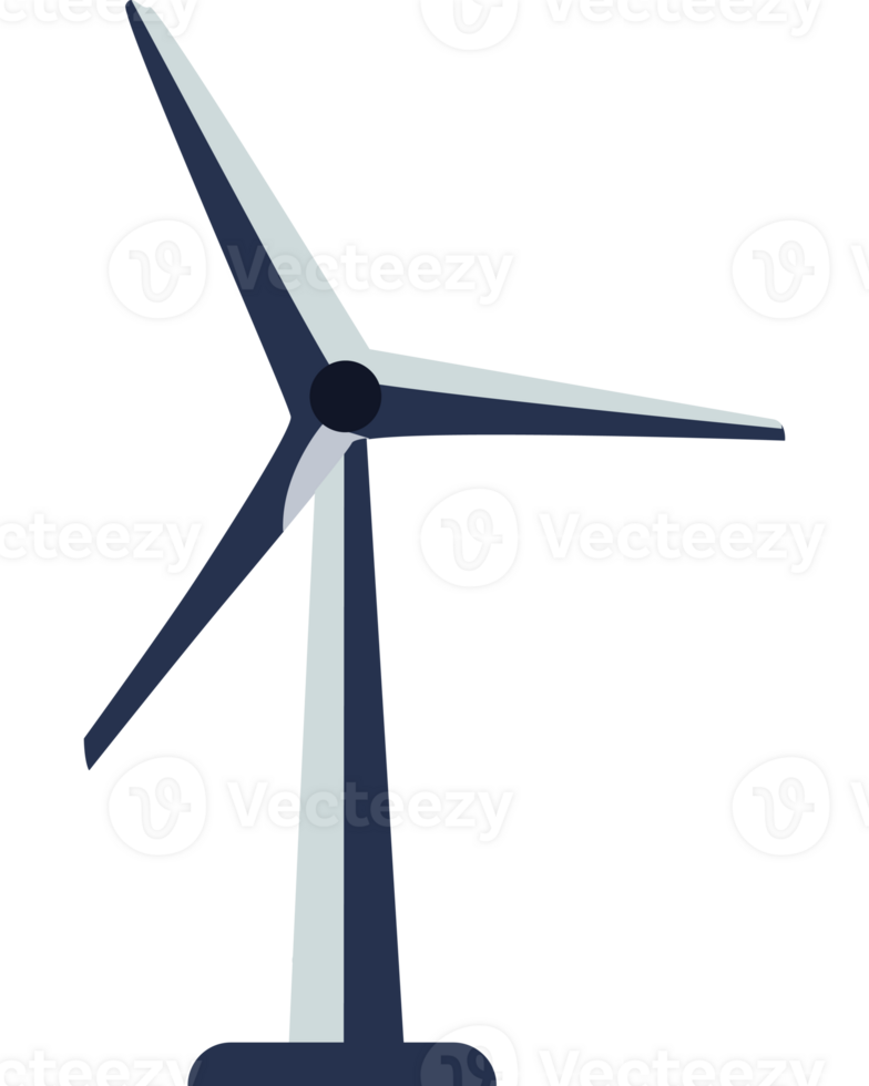 A wind turbine on a black background png