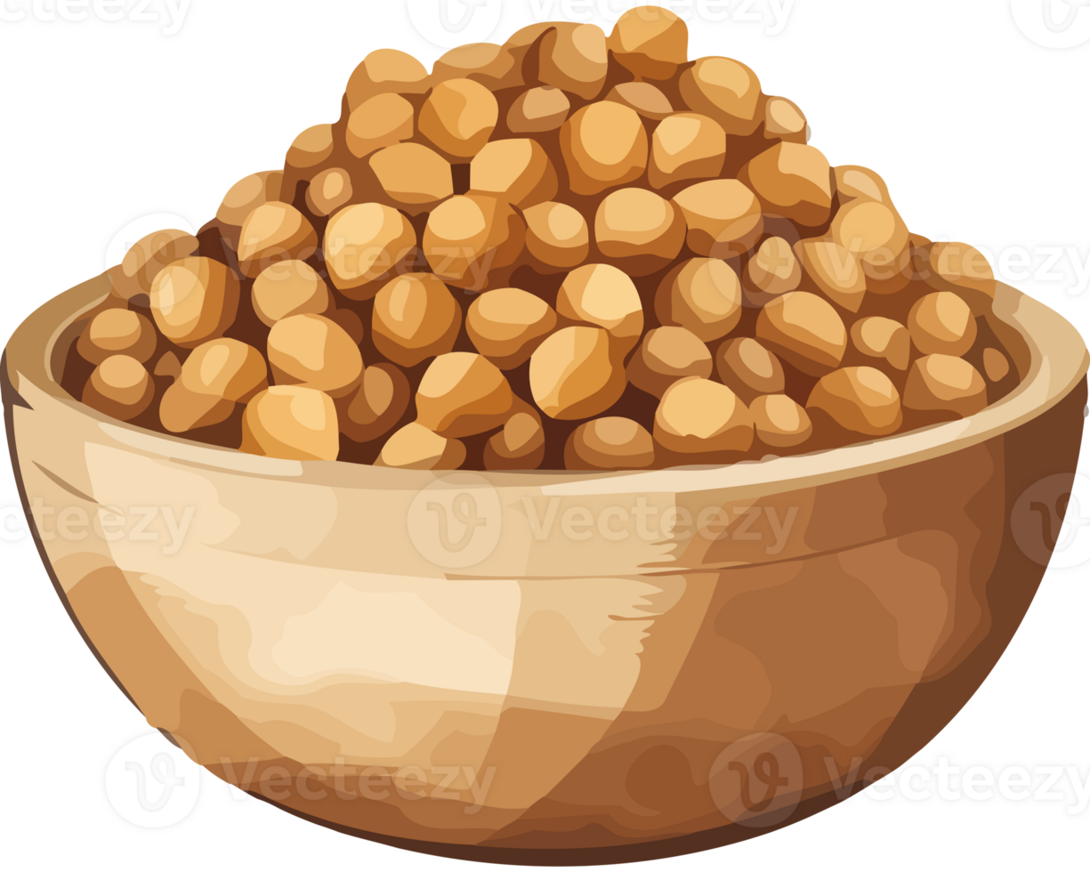 A bowl of chickpeas on a black background png