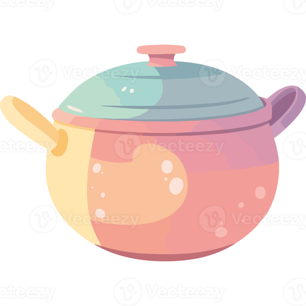A pink pot with a lid on a black background png