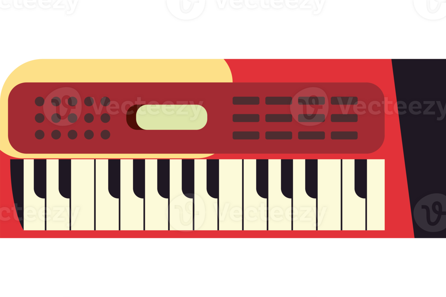 An illustration of a keyboard on a black background png