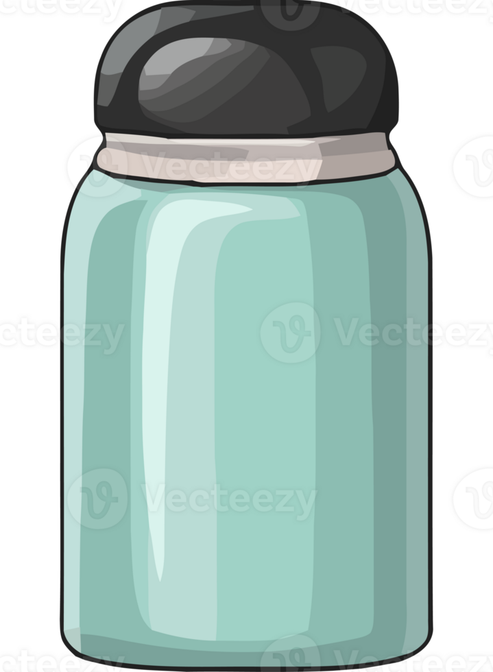 A jar with a lid on a black background png