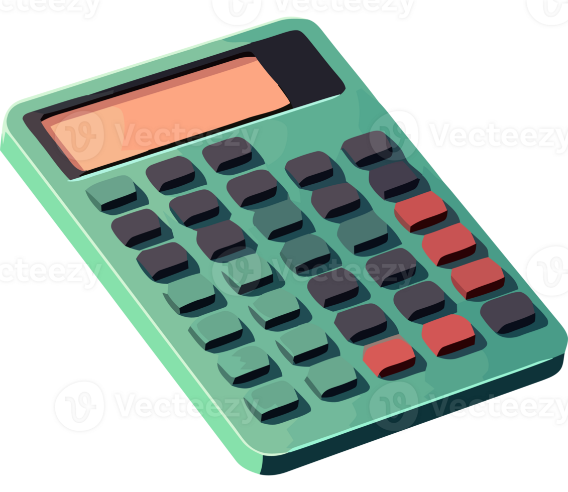 A calculator is shown on a black background png