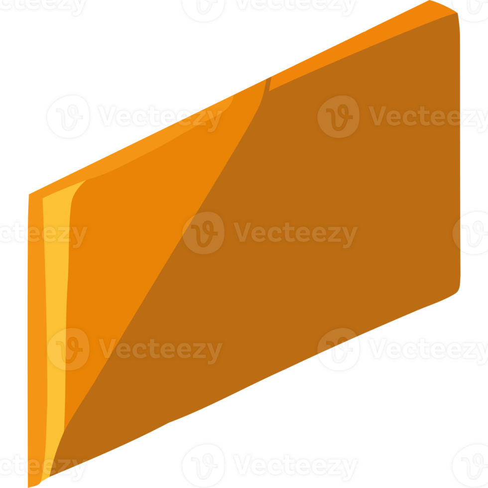 A orange cube with a triangle on it png