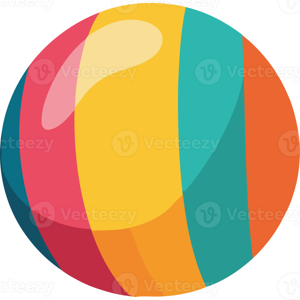 A colorful ball with a black background png