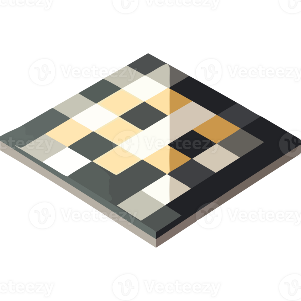 A square tile with a black background and yellow squares png