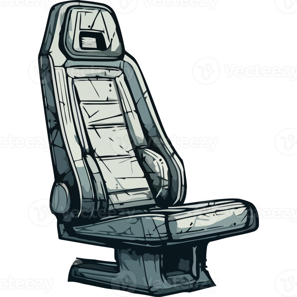 A car seat with a black background png