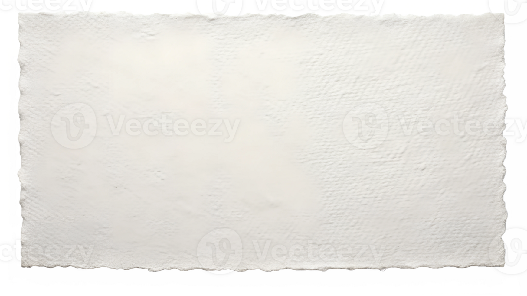 Blank textured paper sheet on a white background, cut out transparent png