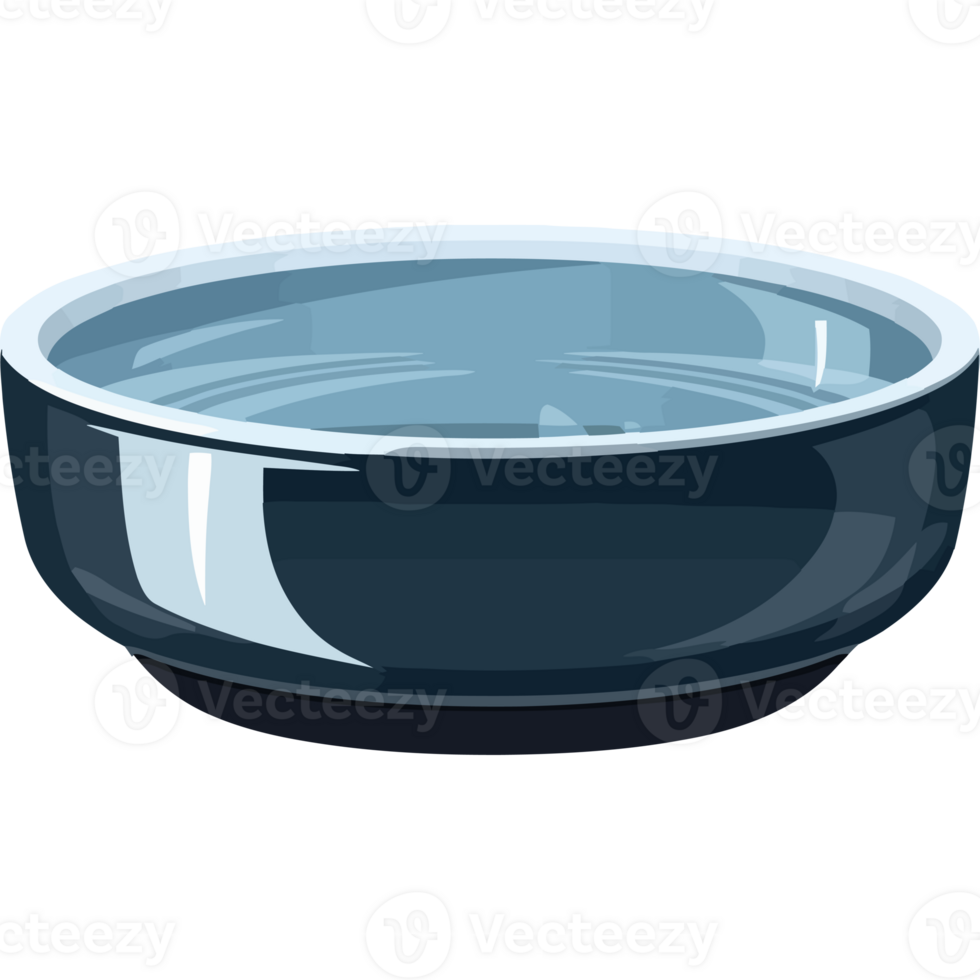 A bowl with water in it on a black background png