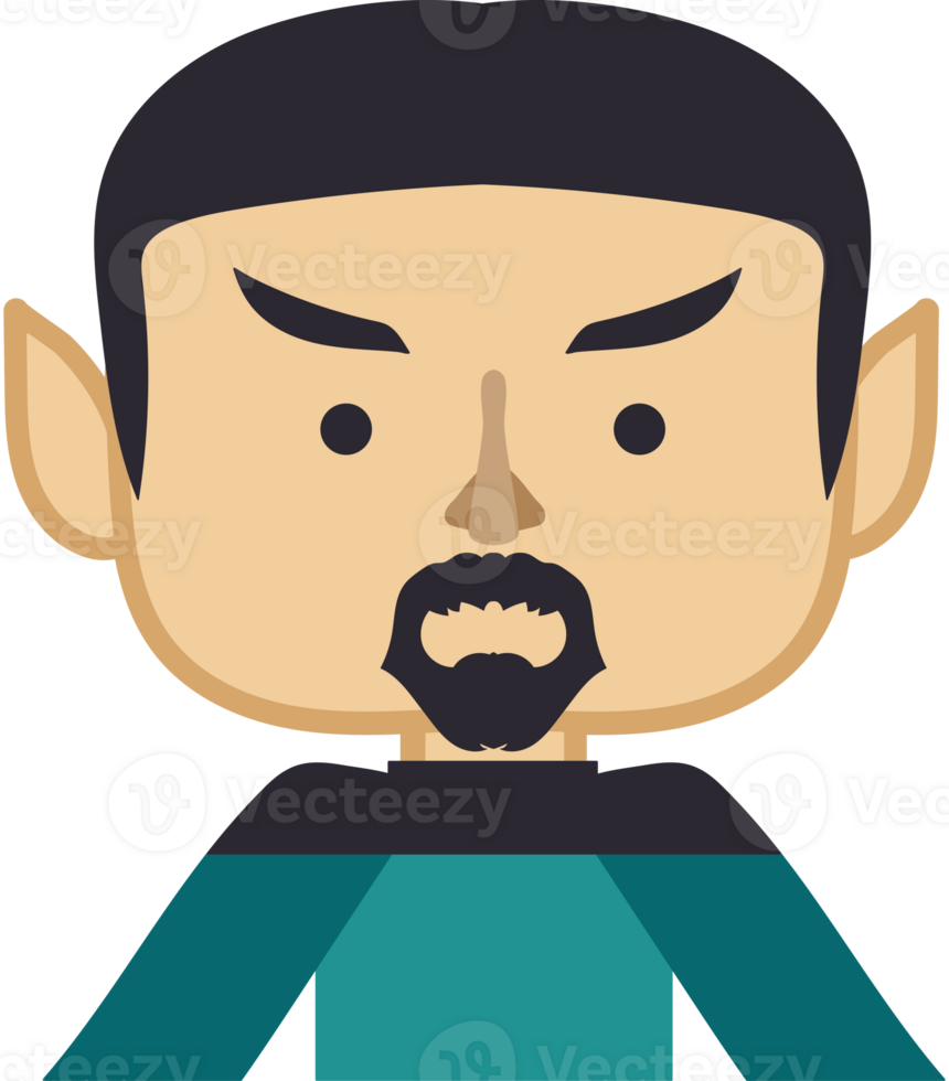 stella trekking avatar con barba e baffi png