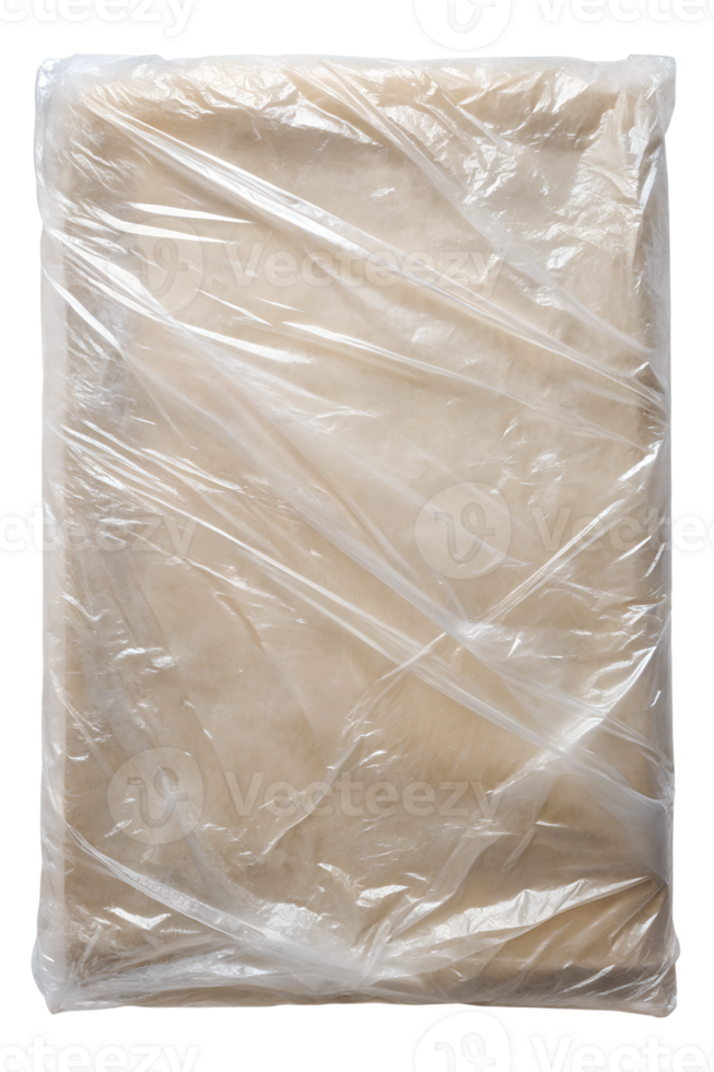 Wrapped package of brown paper for craft projects, cut out transparent png