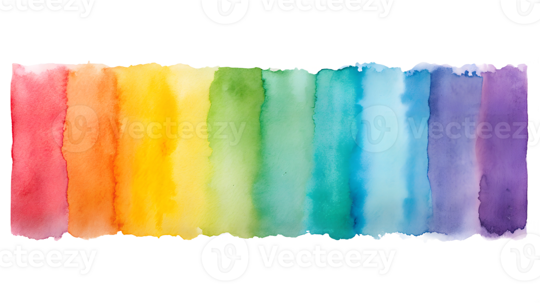 Vibrant watercolor gradient display, cut out transparent png