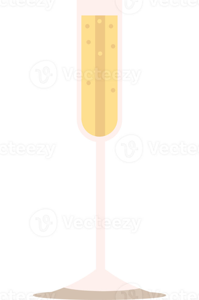 A glass of champagne on a black background png