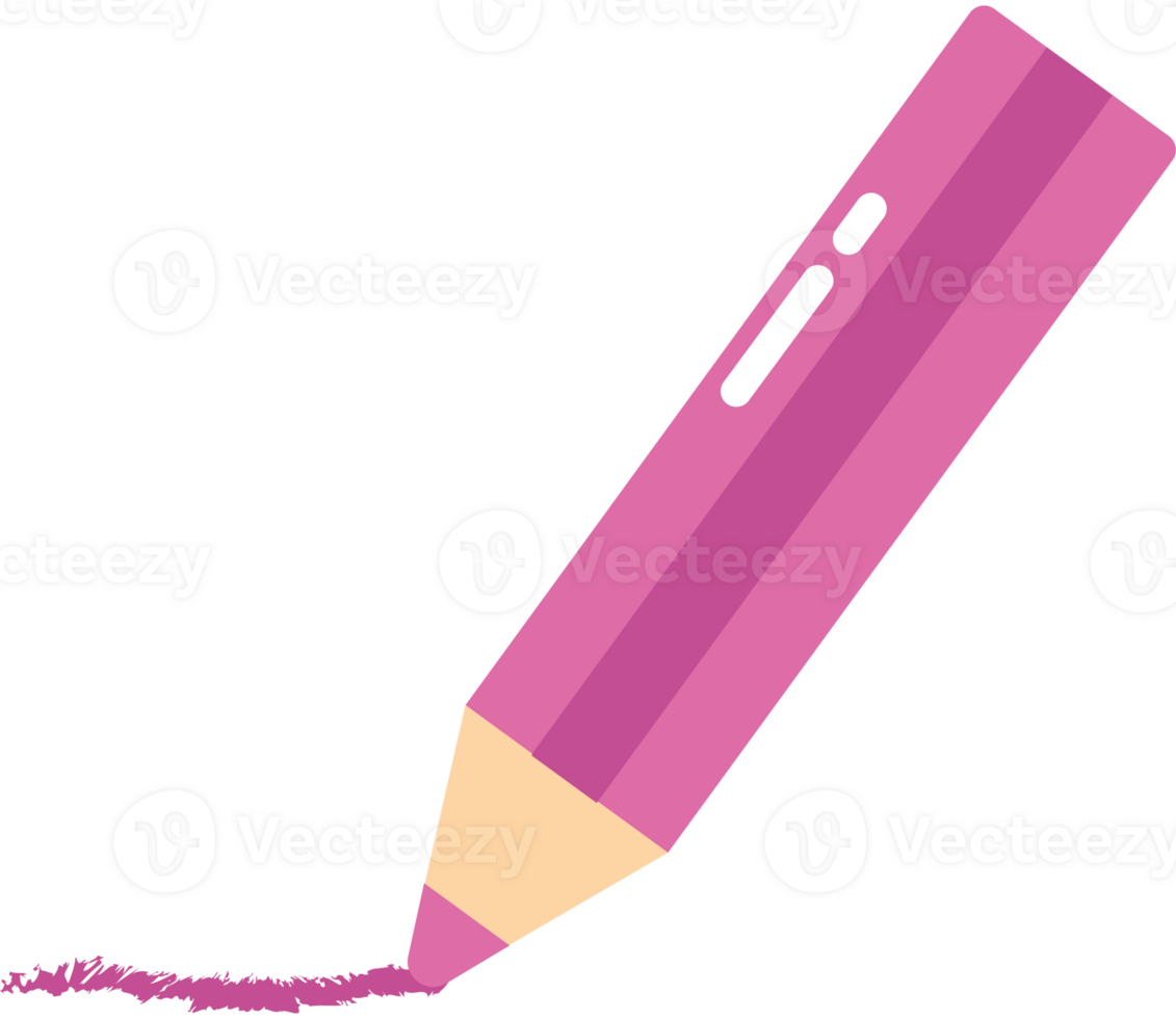 A pink pencil is drawing a line on a black background png