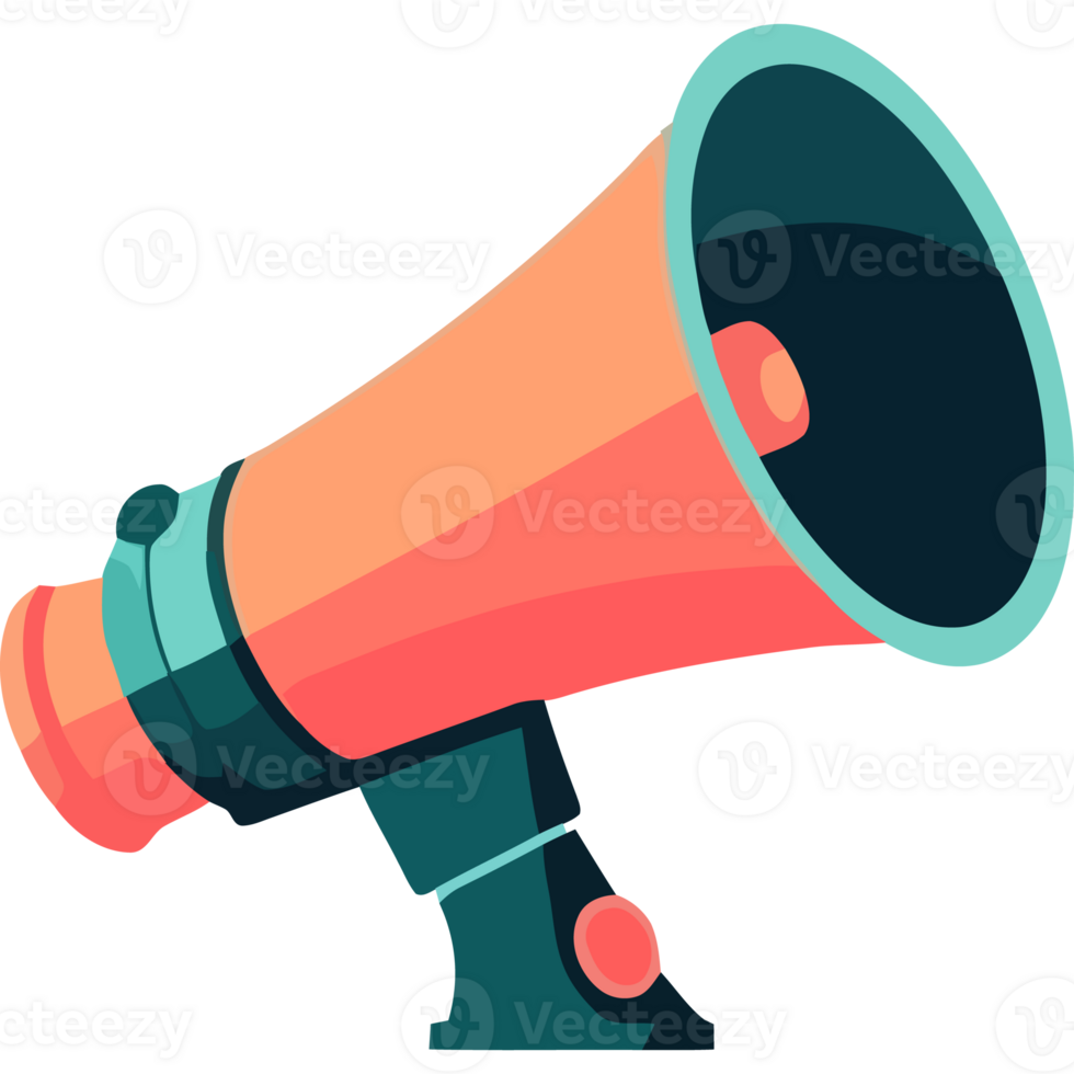 A megaphone icon on a black background png