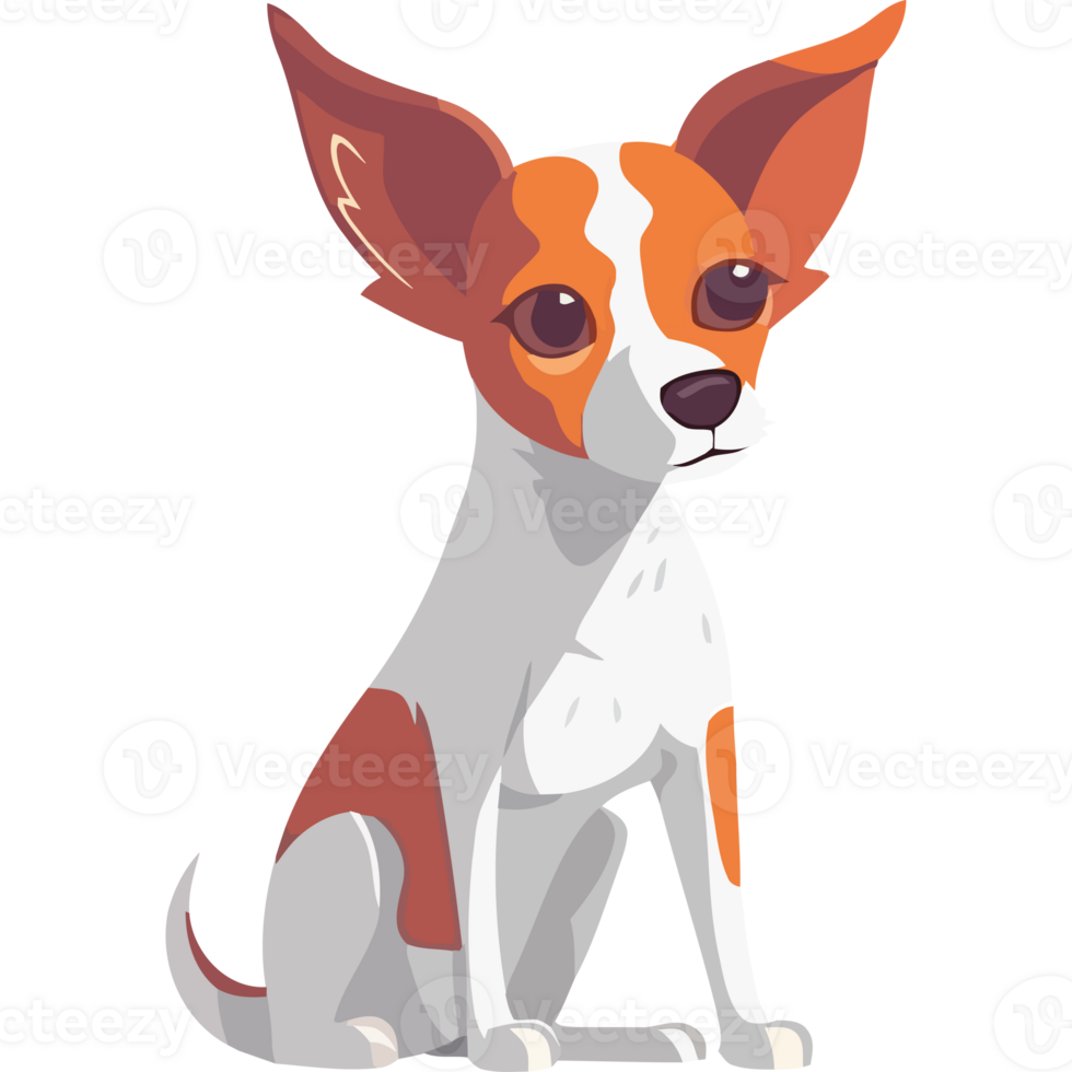 uma desenho animado cachorro sentado em uma Preto fundo png
