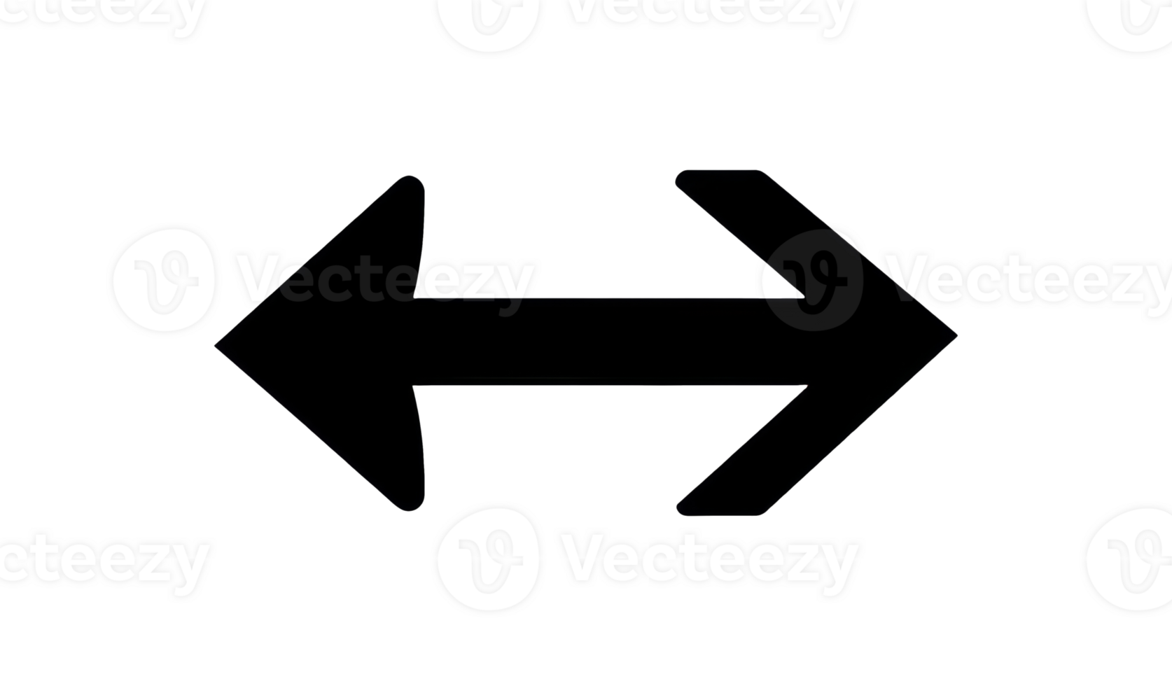 Black arrows on white background, cut out transparent png