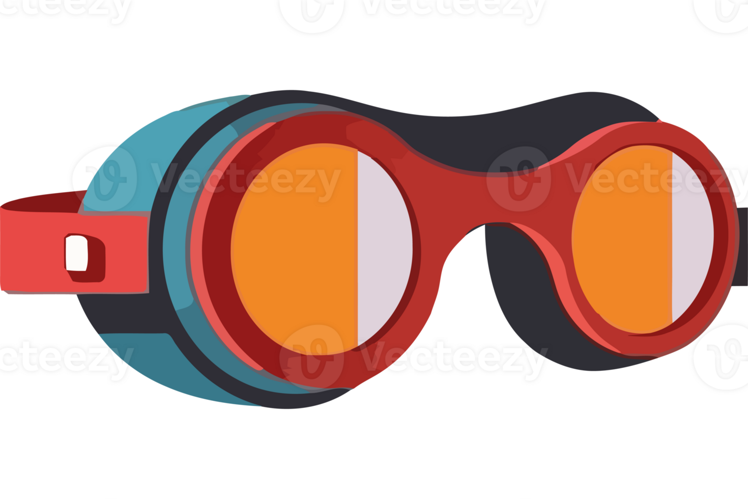 Glasses with goggles on a black background png