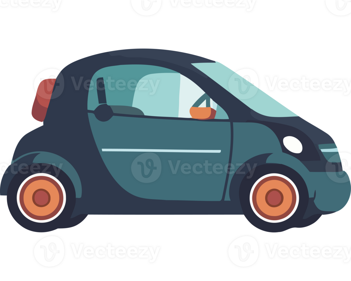 A small car with orange wheels on a black background png