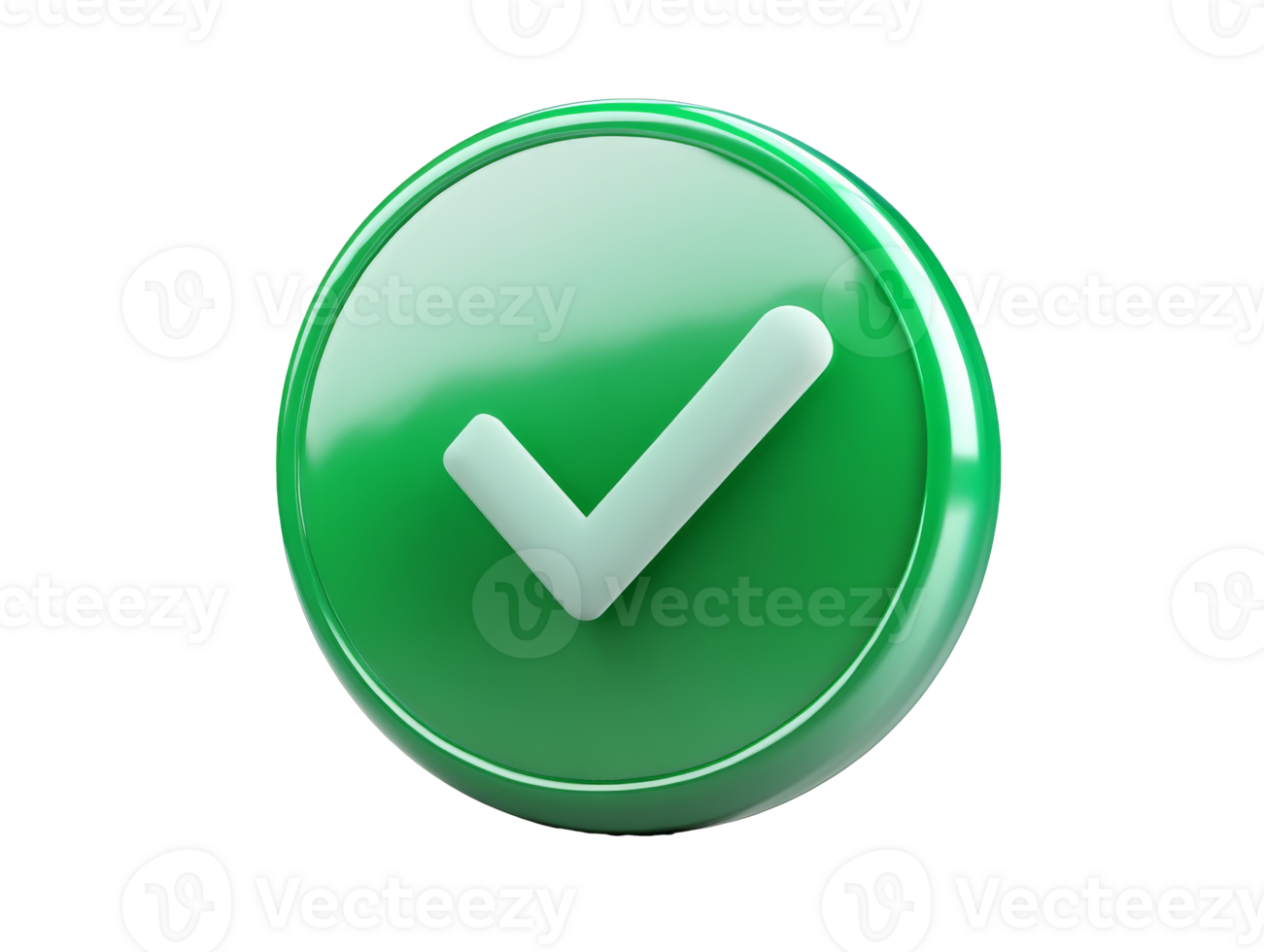 Check mark icon for success, cut out transparent png