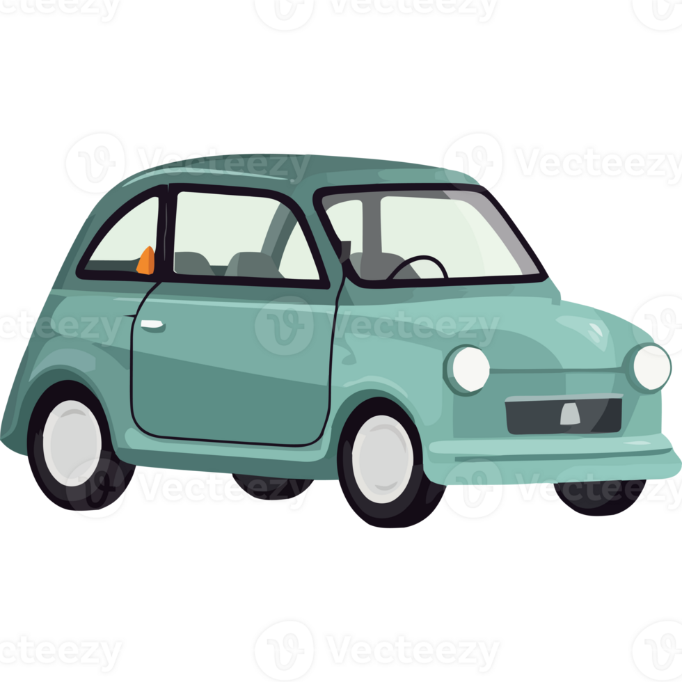 A small car with a white roof on a black background png
