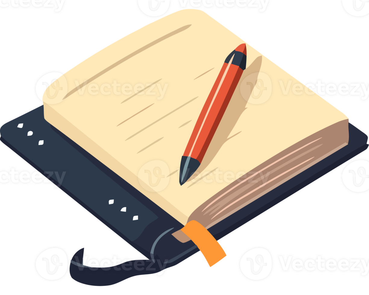 A notebook with a pen and a pen icon png