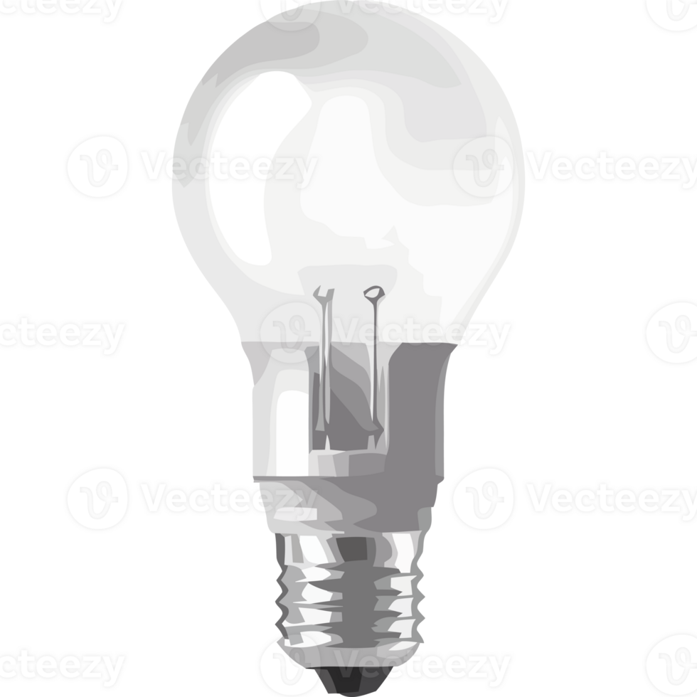 A light bulb is shown on a black background png
