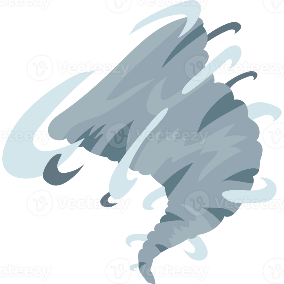 A cartoon tornado with a black background png