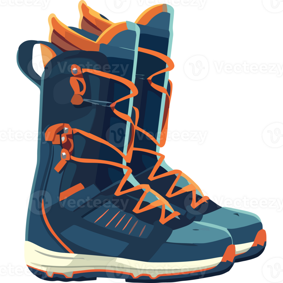 A pair of snowboard boots on a white background png